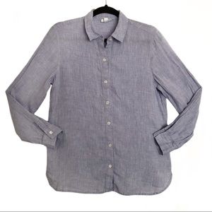J. Jill Love Linen Long Sleeve Button Down Shirt
